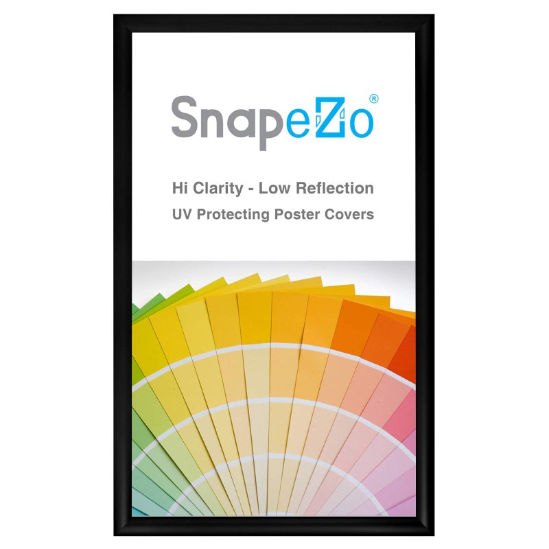 SnapeZo Poster Frame 12x20 Inches, Black 1.2 Inch Aluminum Profile, Front-Loading Snap Frame, Wall Mounting, Premium Series - Image 1